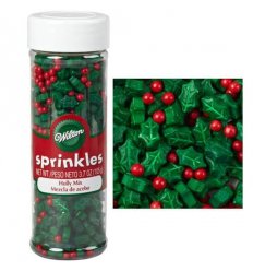 Holly mix sprinkles 105g - Wilton