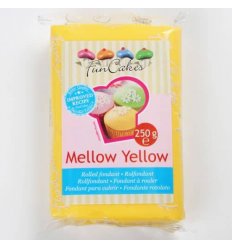 Yellow colored ready-to roll icing / fondant, with natural color - 0.250Kg