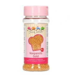 Funcakes Nonpareils Gold - 80 grams
