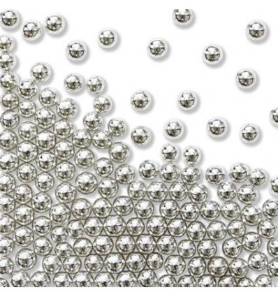 Sugar Pearls 4mm Silver - 25 grams