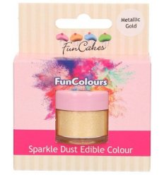Edible Sparkle Dust -Metallic Gold- Food Color, 3.5g