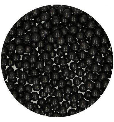 Sugar Pearls Black 7mm - 100 grams