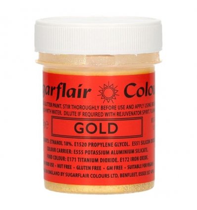 Sugarflair Colorant Alimentar Auriu Glitter 35 g