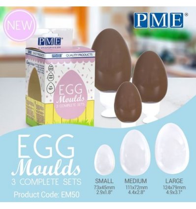 PME Egg Moulds Set/3