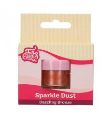 Funcakes - Colorant Alimentar Praf Sclipici -Bronz- Sparkle Dust, 3.5g