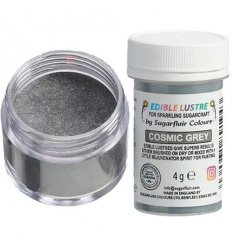 Colorant Alimentar Praf Sclipici 4g - Argintiu Cosmic Gray - Sugarflair